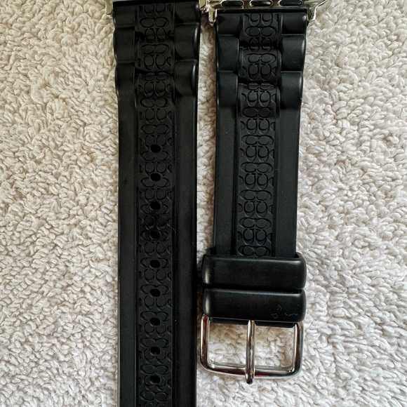 Coach Black Watch Band with Signature Pattern - Picture 4 of 4